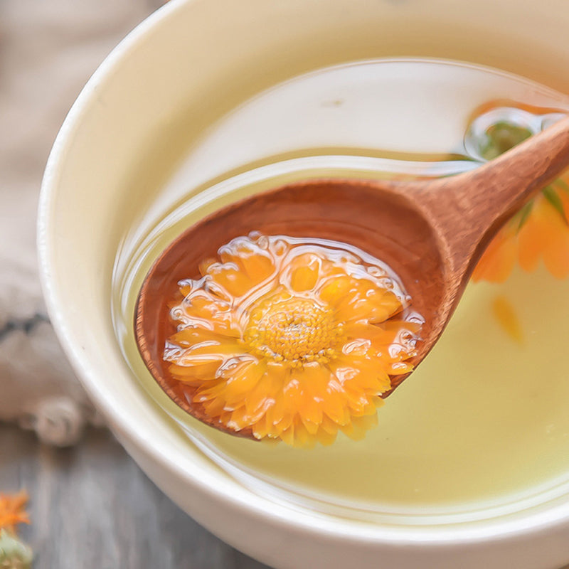 Jin Zhan Ju Hua 金盏菊花, Flos Calendula Officinalis, Chrysanthemum Flower-Health Wisdom™