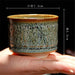 Jun Ceramic Tea Cups 100ml*1pcs, Green Mottled Glaze
