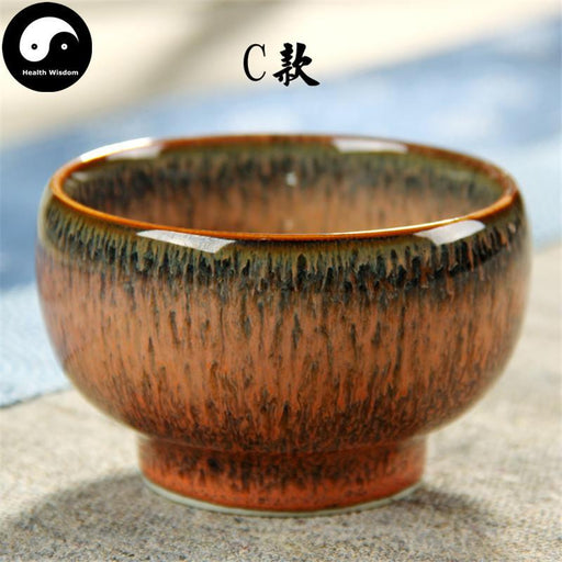 Jun Ceramic Tea Cups 150ml*1pcs, Copper Drip Glaze