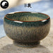 Jun Ceramic Tea Cups 150ml*1pcs, Teal Drip Glaze