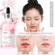 LAIKOU Sakura Face Serum 100ml Moisturizing Brightening Anti Wrinkle Anti-Aging Facial Essence Serum Face Skin Care Products-Health Wisdom™