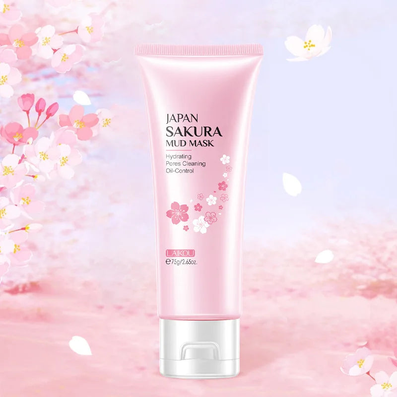 LAIKOU Sakura Facial Masks Mud Clay Face Mask skincare Moisturizing Nourishing Blackhead Removal Beauty Face Skin Care Products-Health Wisdom™