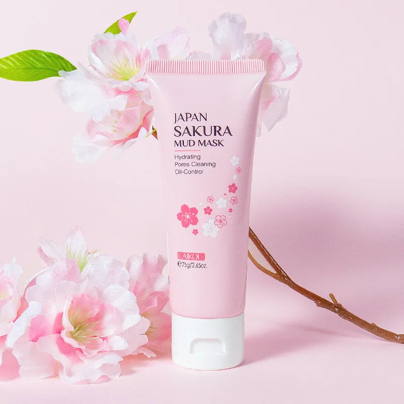 LAIKOU Sakura Facial Masks Mud Clay Face Mask skincare Moisturizing Nourishing Blackhead Removal Beauty Face Skin Care Products-Health Wisdom™