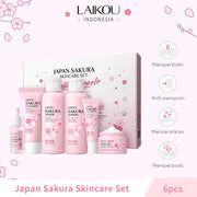 LAIKOU Sakura Skin Care Sets Facial Cleanser Eye Creams Face Cream Serum Lotion Toner Moisturizing Anti-Aging Face Care Kit-Health Wisdom™