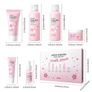 LAIKOU Sakura Skin Care Sets Facial Cleanser Eye Creams Face Cream Serum Lotion Toner Moisturizing Anti-Aging Face Care Kit-Health Wisdom™