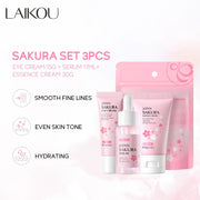 LAIKOU Sakura Skin Care Sets Facial Cleanser Face Cream Serum Toner Moisturizing Brightening Anti Wrinkles Face Care Kit-Health Wisdom™