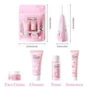 LAIKOU Sakura Skin Care Sets Facial Cleanser Face Cream Serum Toner Moisturizing Brightening Anti Wrinkles Face Care Kit-Health Wisdom™