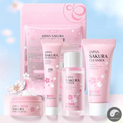 LAIKOU Sakura Skin Care Sets Facial Cleanser Face Cream Serum Toner Moisturizing Brightening Anti Wrinkles Face Care Kit-Health Wisdom™