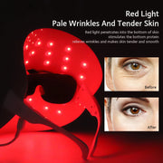 LED Facial Mask Led Light Photon Therapy 3 Colors Light Facial Beauty Device for Skin Rejuvenation Wrinkles Removal Anti-Aging-Health Wisdom™