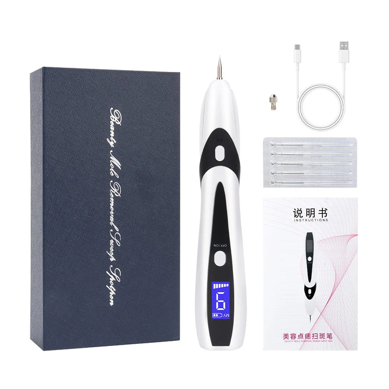 Laser Plasma Pen for Skin Tag Remover Freckle Dots Papilloma Warts Pimples Tattoo Mole Removal Pen 9 Speed LCD Beauty Care Tools-Health Wisdom™