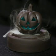 Led Light Halloween Pumpkin Color Changing Windproof Backflow Incense Burner Aromatherapy Censer Creative Home Decoration Gifts-Health Wisdom™