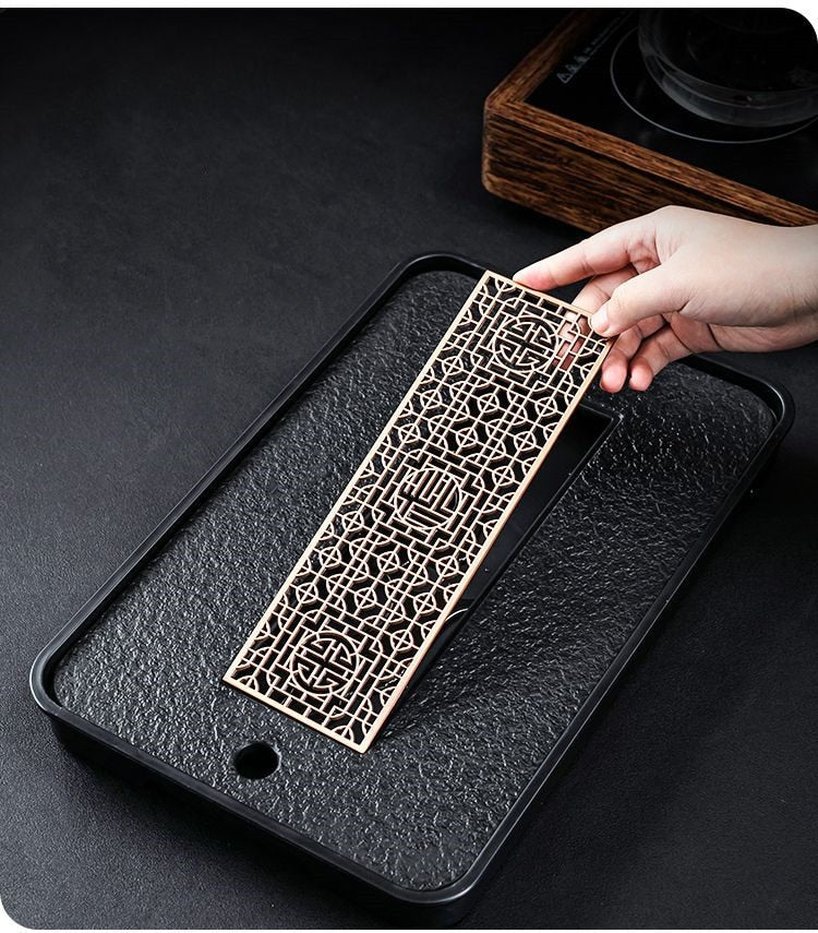 Light Luxury Tea Table Tray High Quality Chinese Tea Tray Tea Set Board Drainage Water Storage Tea Board-Health Wisdom™