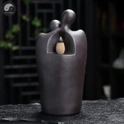 Lover Couple Ceramic Sandalwood Backflow Incense Burner, Home Decor Waterfall Incense Burner Valentine's Day Gift Christmas Gift-Health Wisdom™