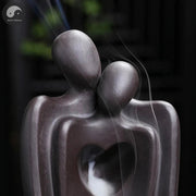 Lover Couple Ceramic Sandalwood Backflow Incense Burner, Home Decor Waterfall Incense Burner Valentine's Day Gift Christmas Gift-Health Wisdom™
