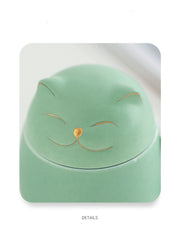 Lucky Cat Mug Tea Mug Creative Ceramic Cup With Cover Filter Office Water Cup Tea Separation Tea Cup-Health Wisdom™
