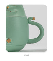 Lucky Cat Mug Tea Mug Creative Ceramic Cup With Cover Filter Office Water Cup Tea Separation Tea Cup-Health Wisdom™