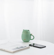Lucky Cat Mug Tea Mug Creative Ceramic Cup With Cover Filter Office Water Cup Tea Separation Tea Cup-Health Wisdom™