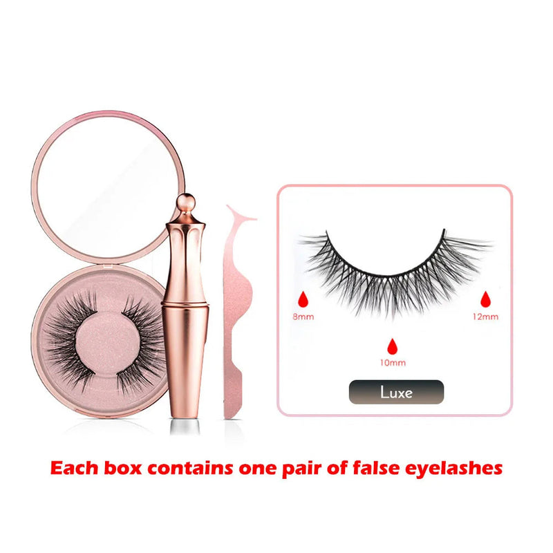 Magnetic Eyelashes Eyeliner Tweezer Set Natural False Lash Repeated Use 3D Mink Eyelashes Waterproof Liquid Eyeliner Makeup Tool-Health Wisdom™