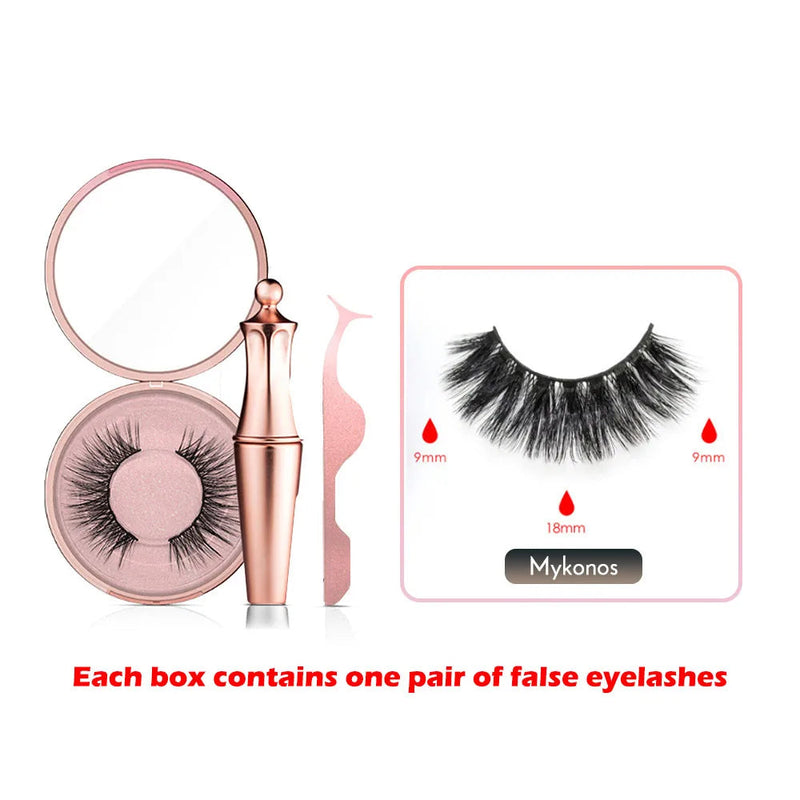 Magnetic Eyelashes Eyeliner Tweezer Set Natural False Lash Repeated Use 3D Mink Eyelashes Waterproof Liquid Eyeliner Makeup Tool-Health Wisdom™