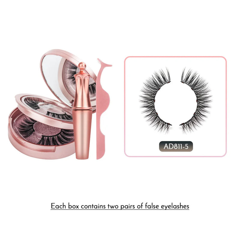 Magnetic Eyelashes Eyeliner Tweezer Set Natural False Lash Repeated Use 3D Mink Eyelashes Waterproof Liquid Eyeliner Makeup Tool-Health Wisdom™