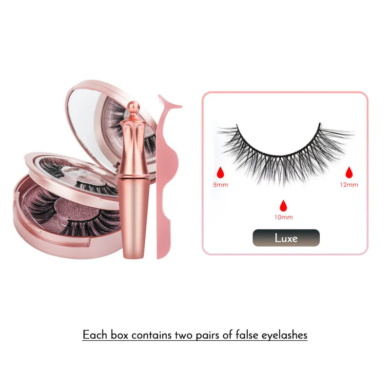 Magnetic Eyelashes Eyeliner Tweezer Set Natural False Lash Repeated Use 3D Mink Eyelashes Waterproof Liquid Eyeliner Makeup Tool-Health Wisdom™