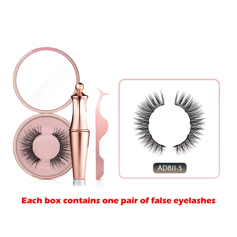 Magnetic Eyelashes Eyeliner Tweezer Set Natural False Lash Repeated Use 3D Mink Eyelashes Waterproof Liquid Eyeliner Makeup Tool-Health Wisdom™