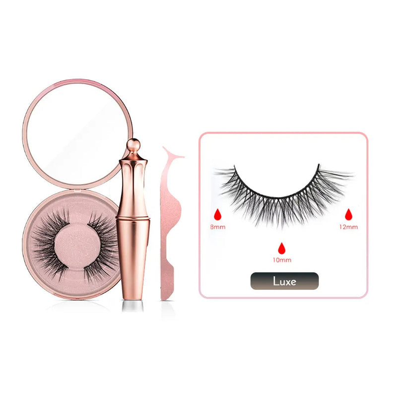 Magnetic False Eyelashes No Glue Full Eye 5 Magnet Reusable Fake Eyelashes Natural Soft Eyelashes Extension Magnetic Eyelash Kit-Health Wisdom™