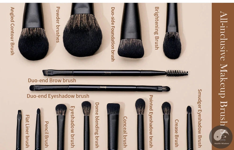 Makeup Brushes T336 with Pink Makeup Brushes Set 14pcs T495-Health Wisdom™