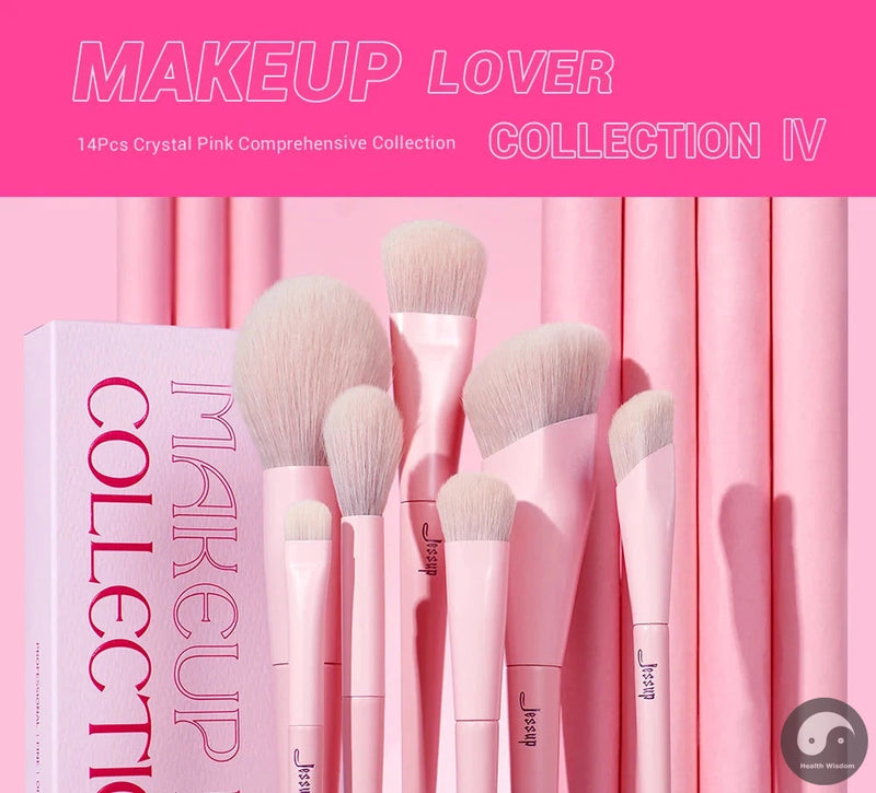 Makeup Brushes T336 with Pink Makeup Brushes Set 14pcs T495-Health Wisdom™