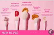 Makeup Brushes T336 with Pink Makeup Brushes Set 14pcs T495-Health Wisdom™