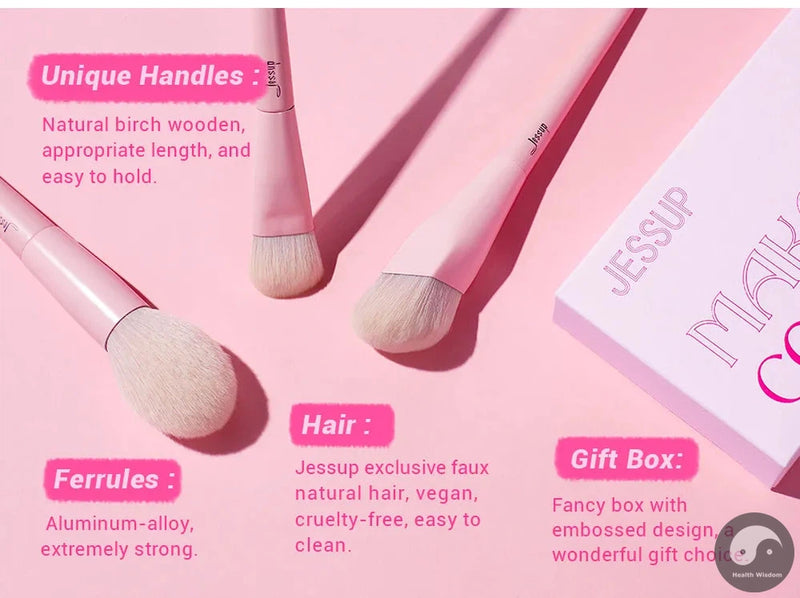 Makeup Brushes T336 with Pink Makeup Brushes Set 14pcs T495-Health Wisdom™