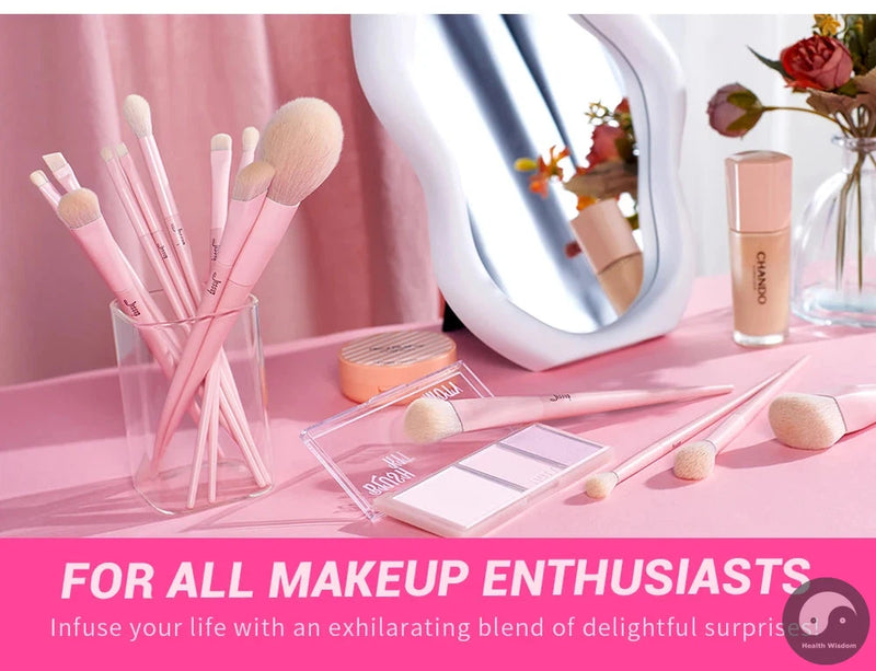 Makeup Brushes T336 with Pink Makeup Brushes Set 14pcs T495-Health Wisdom™
