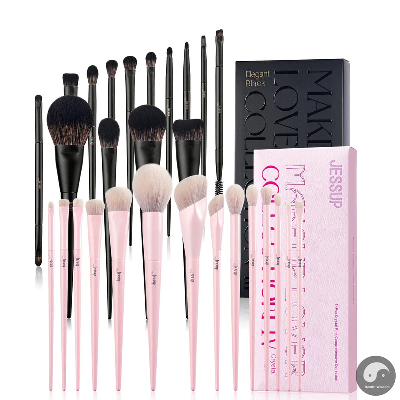 Makeup Brushes T336 with Pink Makeup Brushes Set 14pcs T495-Health Wisdom™