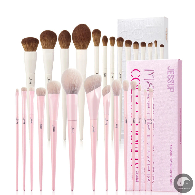 Makeup Brushes T336 with Pink Makeup Brushes Set 14pcs T495-Health Wisdom™