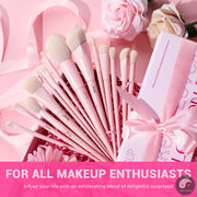 Makeup Brushes T336 with Pink Makeup Brushes Set 14pcs T495-Health Wisdom™