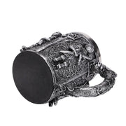 Medieval Warrior Resin Stainless Steel Beer Mug Knight Stein Retro Tankard Creative Coffee Cup Viking Tea Mug Pub Bar Decoration-Health Wisdom™