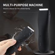 Men Electric Groin Hair Trimmer Pubic Hair Trimmer Body Grooming Clipper for Men Bikini Epilator Rechargeable Shaver Razor-Health Wisdom™
