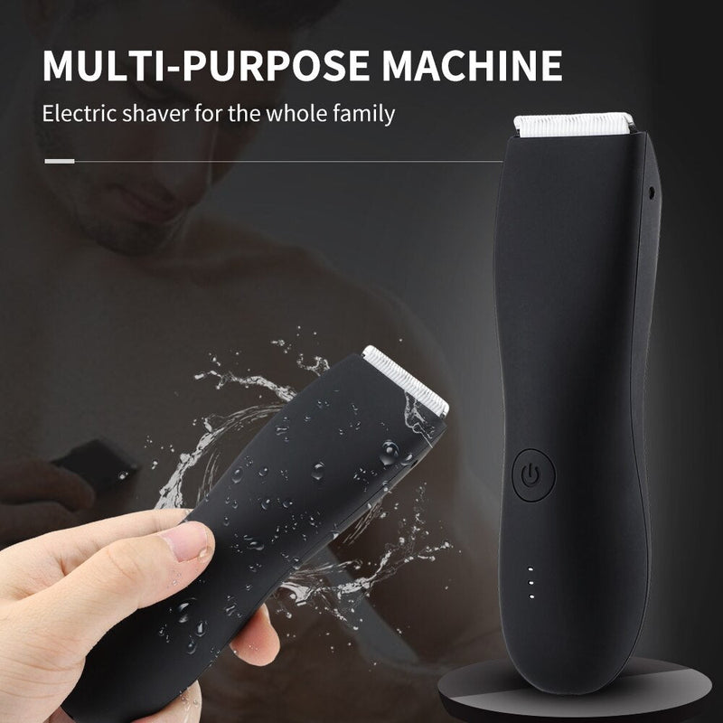 Men Electric Groin Hair Trimmer Pubic Hair Trimmer Body Grooming Clipper for Men Bikini Epilator Rechargeable Shaver Razor-Health Wisdom™