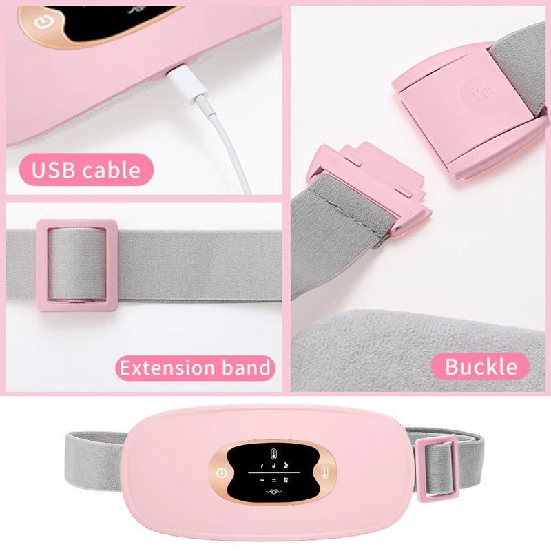 Menstrual Pain Relieve Kidney Belt Abdominal Heating Warm Palace Eletric Acupoints Massager USB Recharge Waist Vibrator-Health Wisdom™