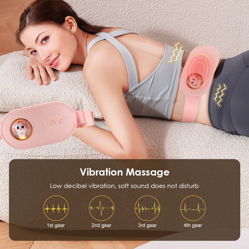 Menstrual Period Abdominal Thermal Massager Vibrator Belt Electric Heat Relief Pain Uterine Stomach Abdominal Waist Warming Pad-Health Wisdom™