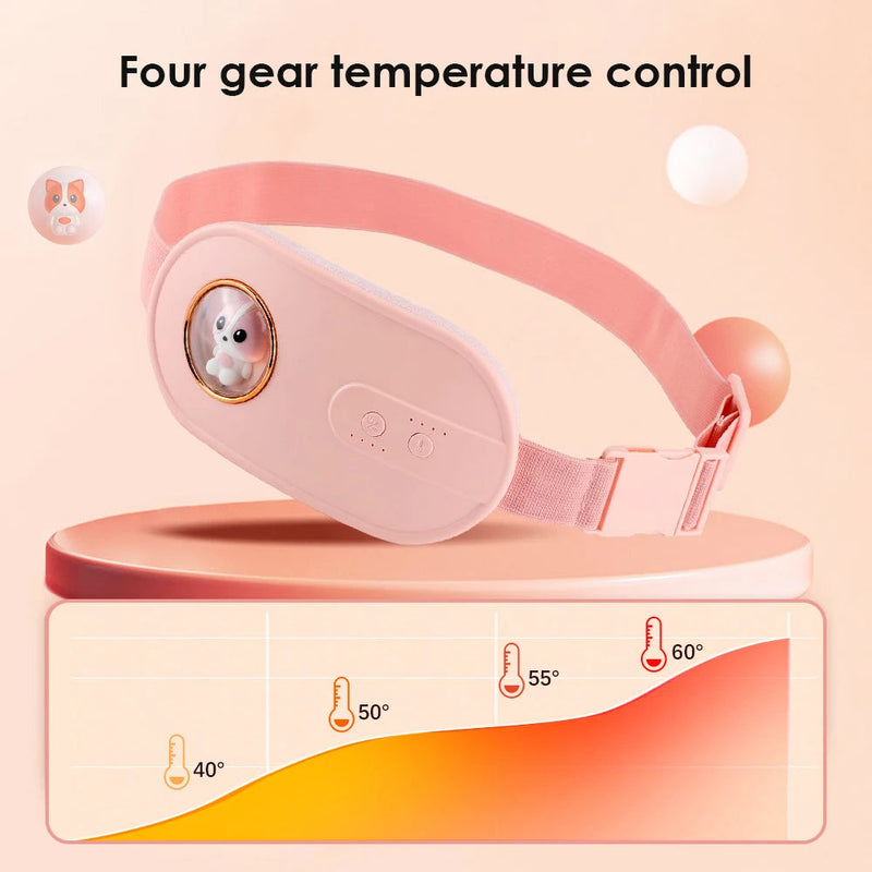Menstrual Period Abdominal Thermal Massager Vibrator Belt Electric Heat Relief Pain Uterine Stomach Abdominal Waist Warming Pad-Health Wisdom™