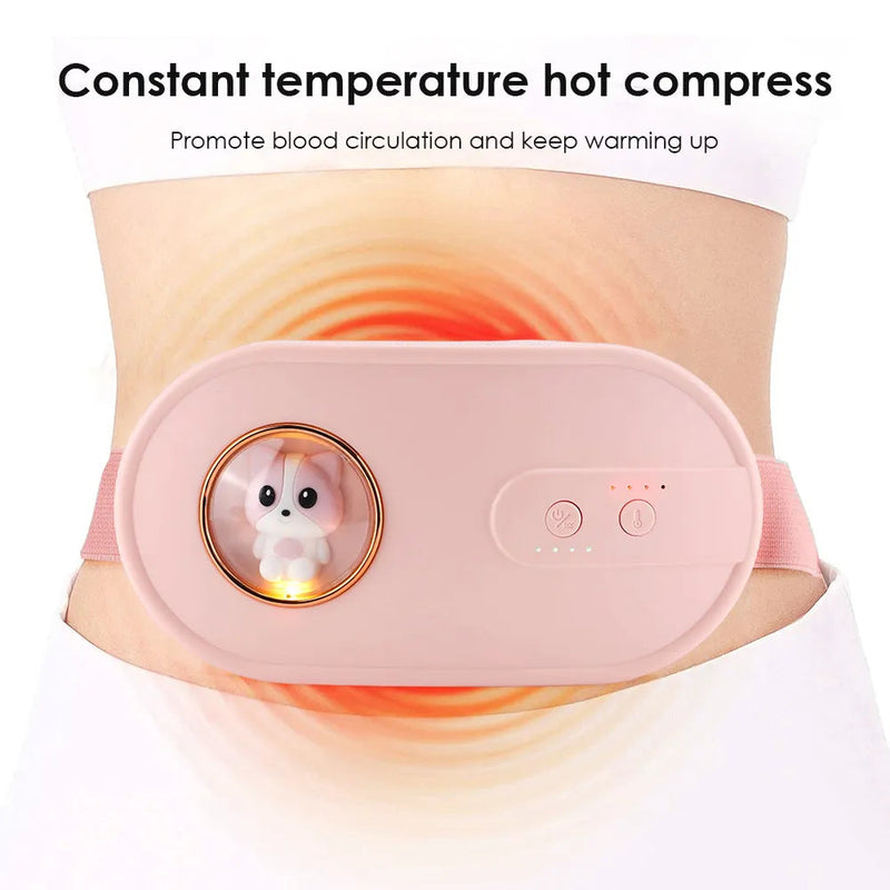 Menstrual Period Abdominal Thermal Massager Vibrator Belt Electric Heat Relief Pain Uterine Stomach Abdominal Waist Warming Pad-Health Wisdom™