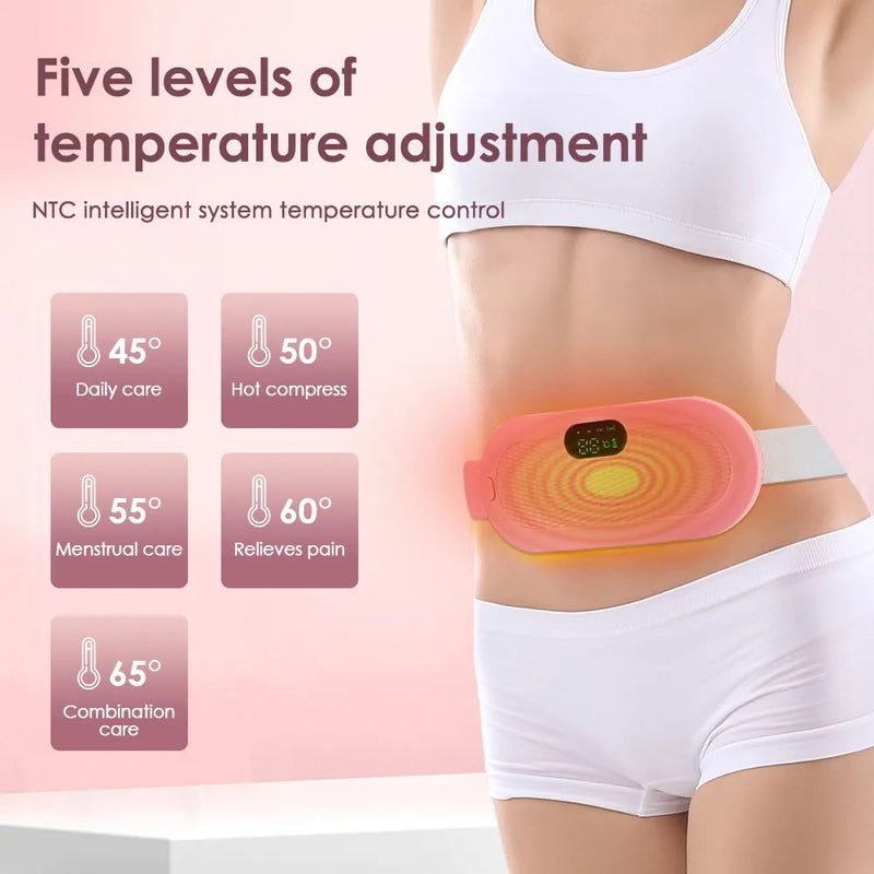 Menstrual Period Pain Relief Device 5-Level Heating Pad Eletric Massager Abdominal Vibrator for Women Physiotherapy Belly Warmer-Health Wisdom™