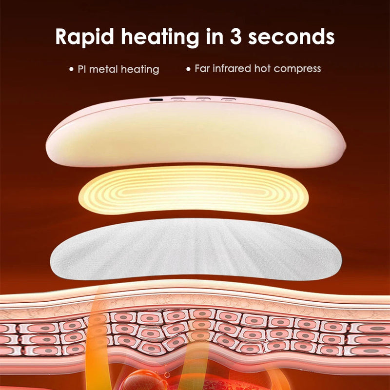 Menstrual Period Pain Relief Device 5-Level Heating Pad Eletric Massager Abdominal Vibrator for Women Physiotherapy Belly Warmer-Health Wisdom™