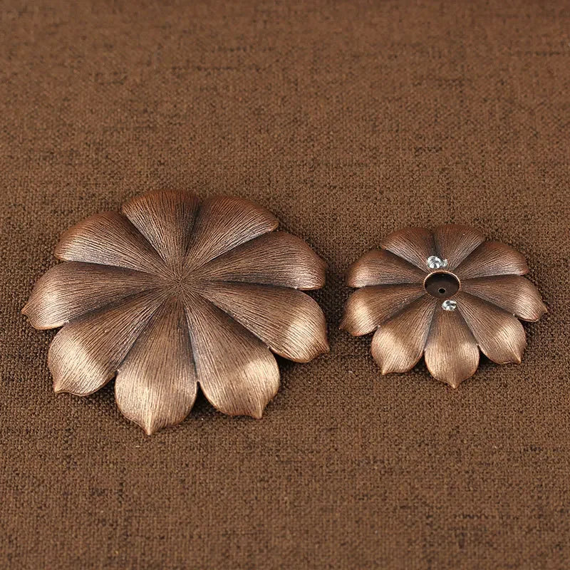 Metal Zen Lotus Buddha Incense Burner Incense Diffuser Incense Stick Holder Censer Buddhist Aromatherapy Use In Office Teahouse-Health Wisdom™