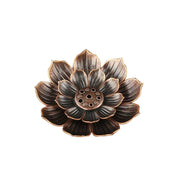 Metal Zen Lotus Buddha Incense Burner Incense Diffuser Incense Stick Holder Censer Buddhist Aromatherapy Use In Office Teahouse-Health Wisdom™