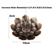 Metal Zen Lotus Buddha Incense Burner Incense Diffuser Incense Stick Holder Censer Buddhist Aromatherapy Use In Office Teahouse-Health Wisdom™