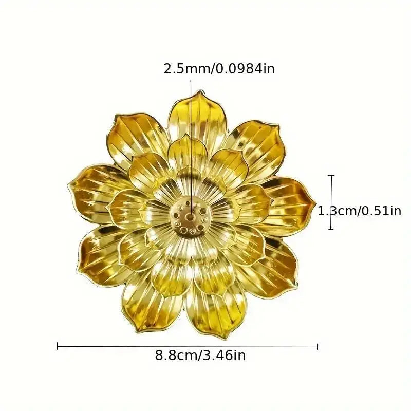 Metal Zen Lotus Buddha Incense Burner Incense Diffuser Incense Stick Holder Censer Buddhist Aromatherapy Use In Office Teahouse-Health Wisdom™