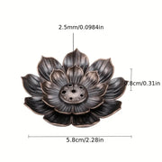 Metal Zen Lotus Buddha Incense Burner Incense Diffuser Incense Stick Holder Censer Buddhist Aromatherapy Use In Office Teahouse-Health Wisdom™