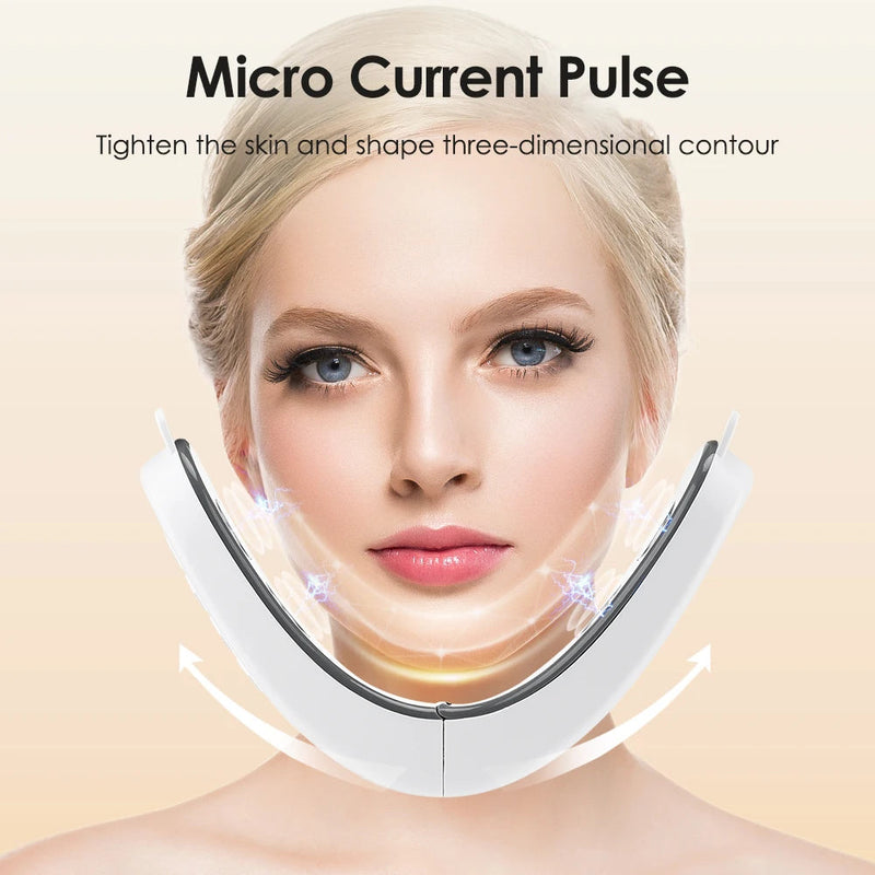 Micro-current Face Lifting Machine Belt EMS Skin Massager Home Use Beauty Devices with Voice 5-Mode 12-Level V-Line Chin Tighten-Health Wisdom™